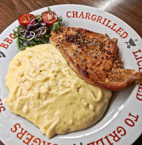 Mézes-mustáros csirkemellfilé, rizzsel.