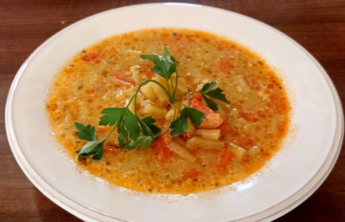 Tejfölös zöldbableves