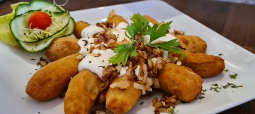 Dödölle, hagymás és tejfölös