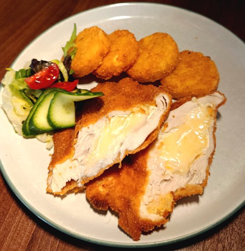 Tihanyi csirkemellfilé, rösztivel.