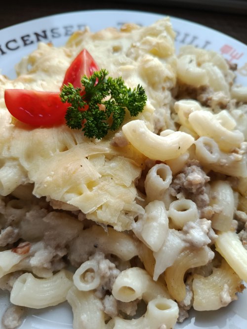 Rakott, tejszínes tészta